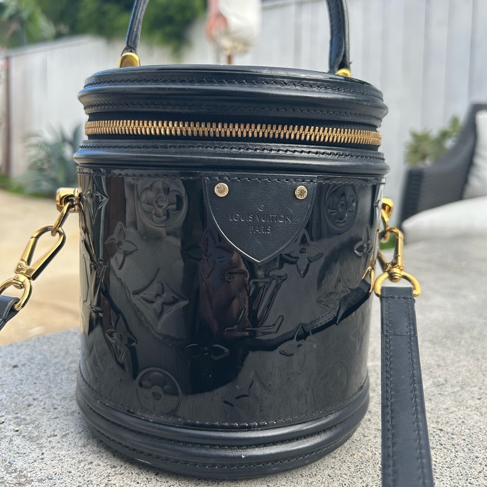 Louis Vitton Cannes Patent Leather Bucket Bag
